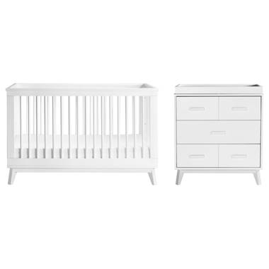 White sleigh clearance nursery furniture set